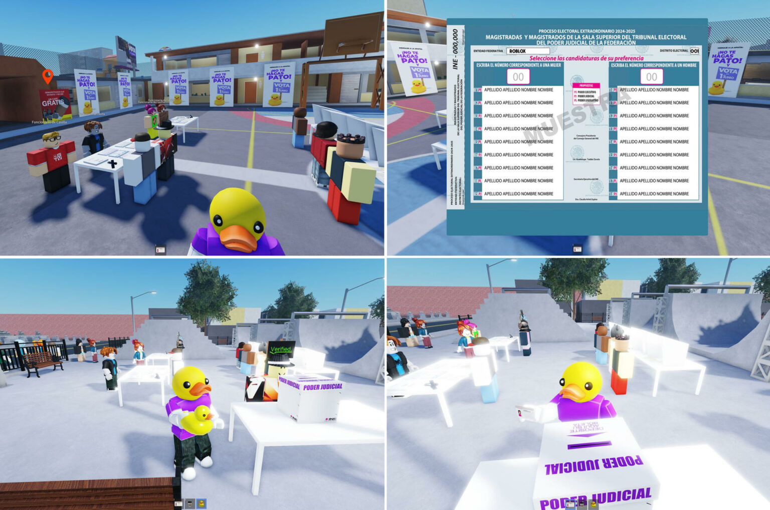 INE publica juego en Roblox para enseñar a votar en elección judicial