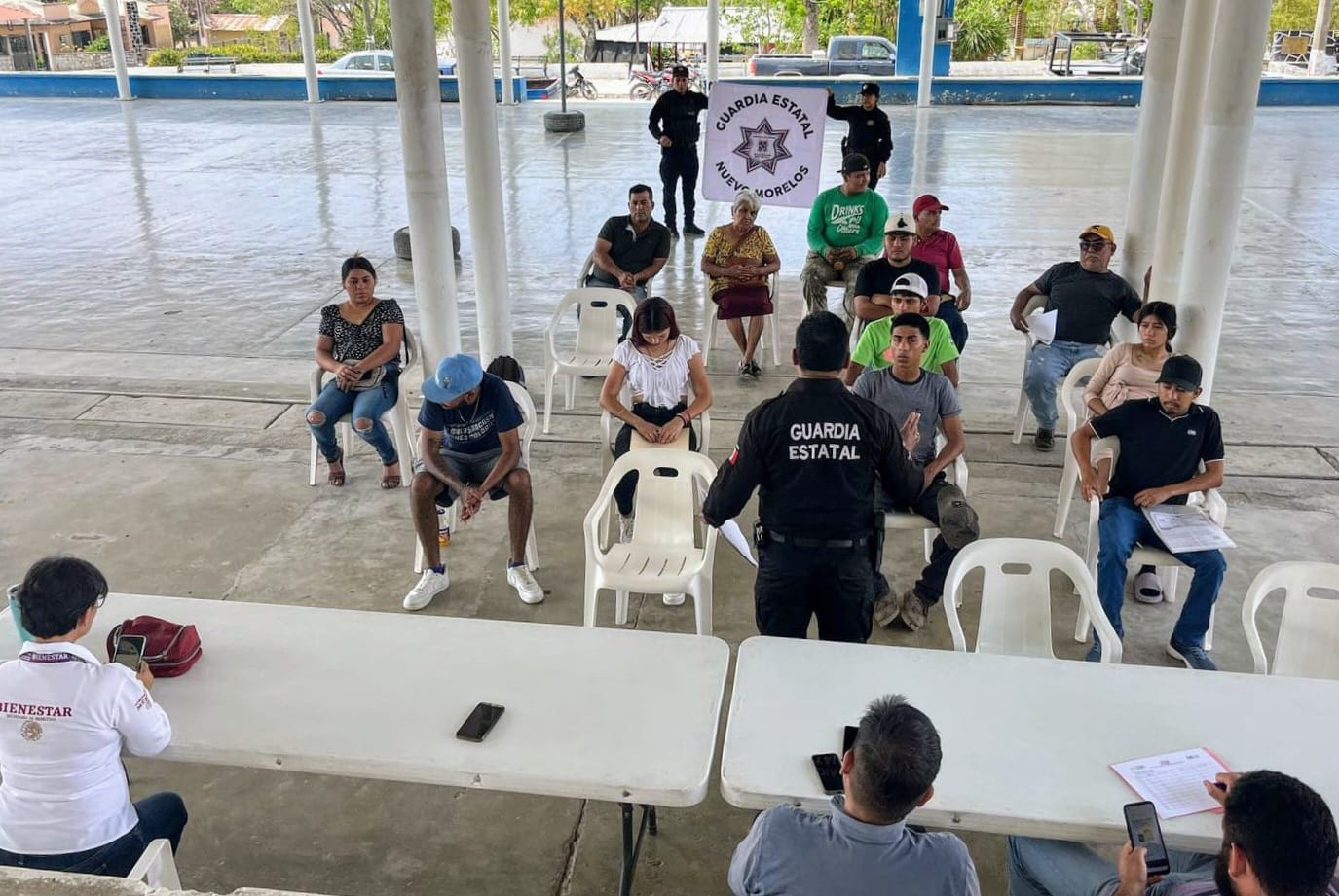 Imparte Guardia Estatal plástica preventiva contra adicciones en Nuevo Morelos