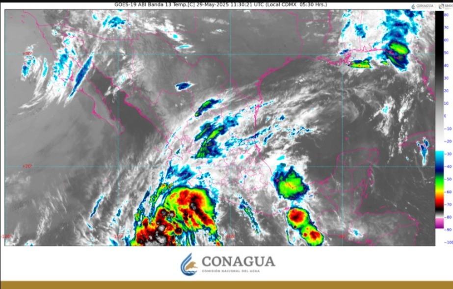 SMN prevé que el ciclón tropical Uno-E provoque lluvias muy fuertes en 4 estados