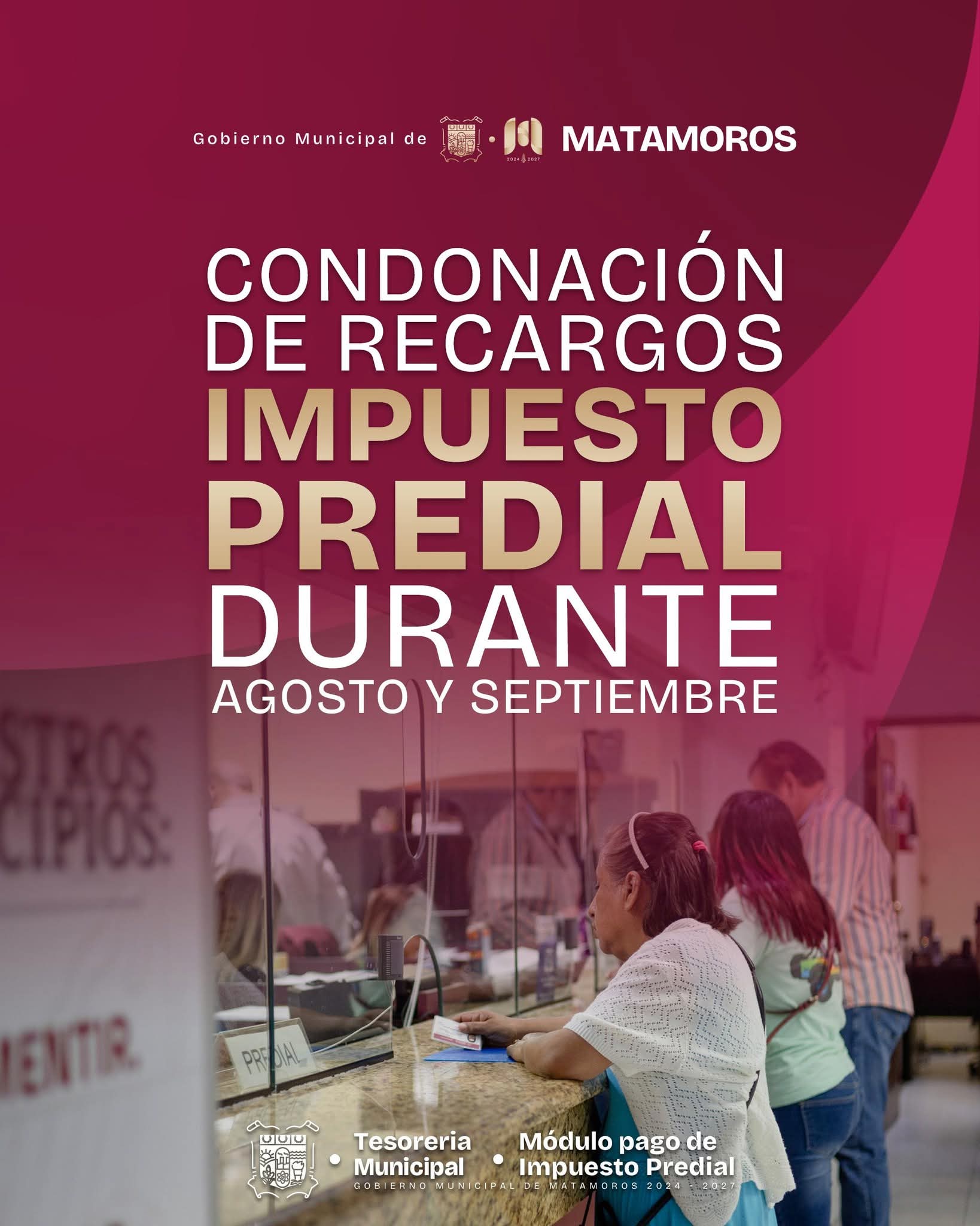 ¡Ponte al corriente con el Predial y apoya a Matamoros!: Beto Granados