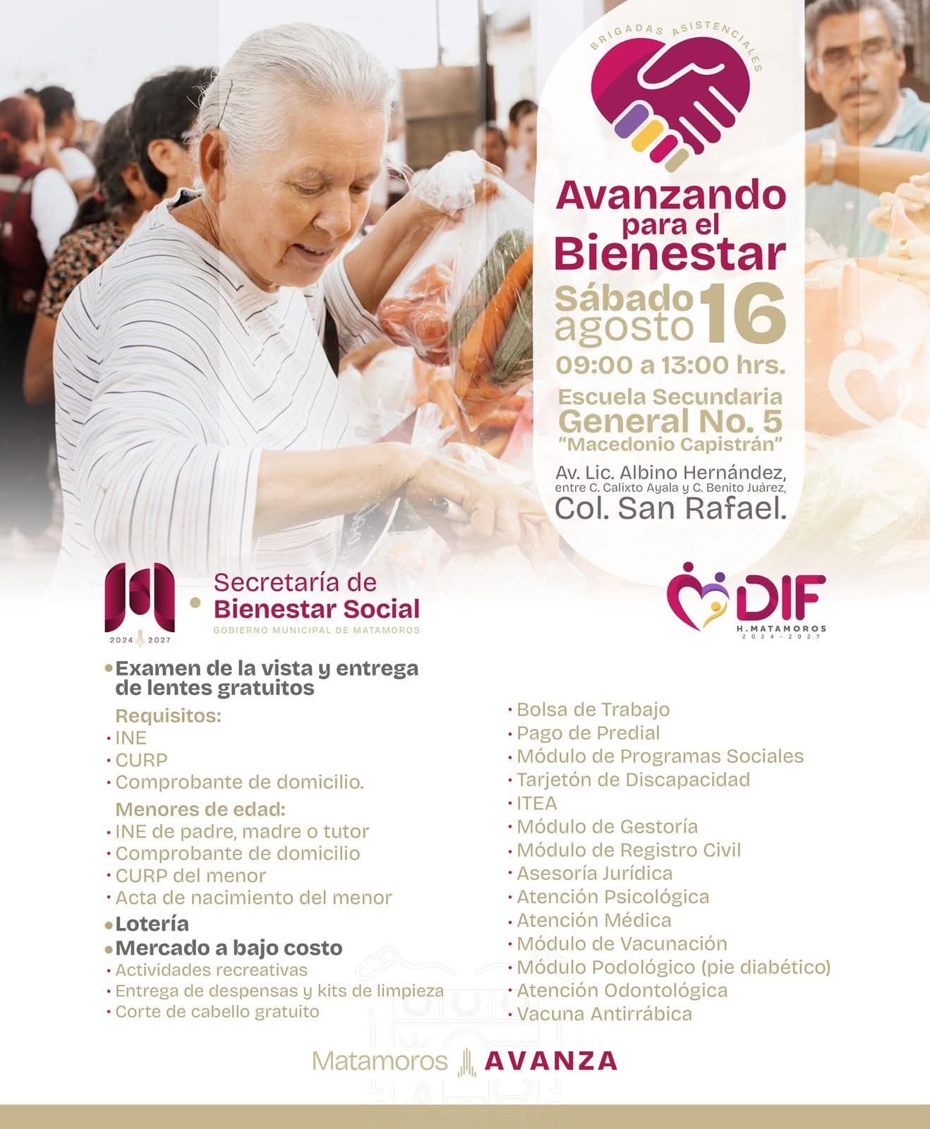 Nueva jornada de la brigada “Avanzando para el Bienestar”; hoy en la colonia San Rafael