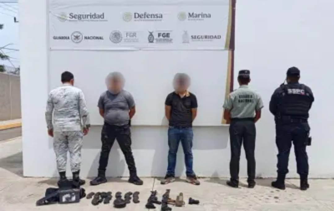 2 detenidos en Culiacán Sinaloa; Llevaban armamentos pesados
