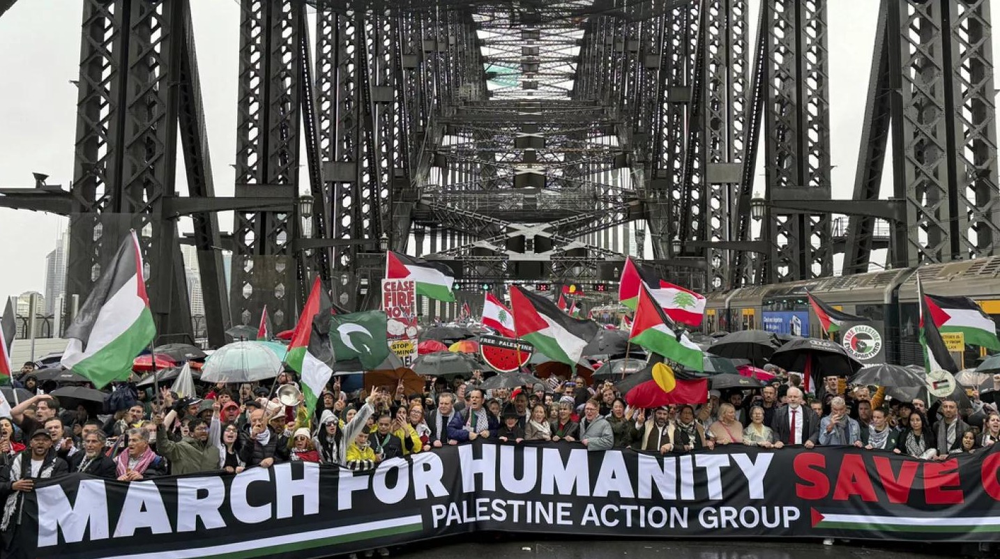 Protesta en Sídney: 300 mil manifestantes por genocidio en Gaza