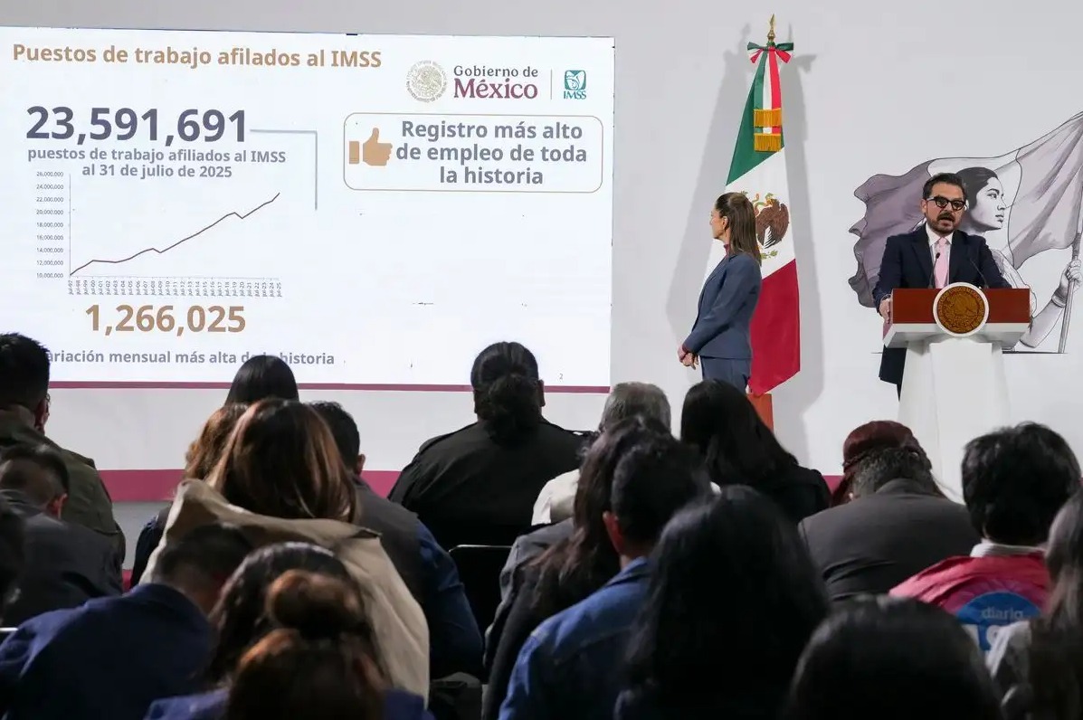 Sheinbaum destaca logro histórico: trabajadores de apps se integran al IMSS