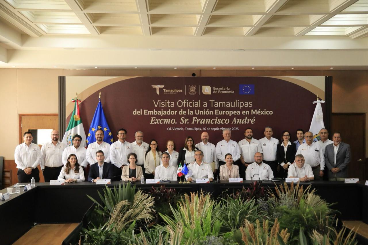 Embajador de la Unión Europea destaca condiciones de seguridad en Tamaulipas.