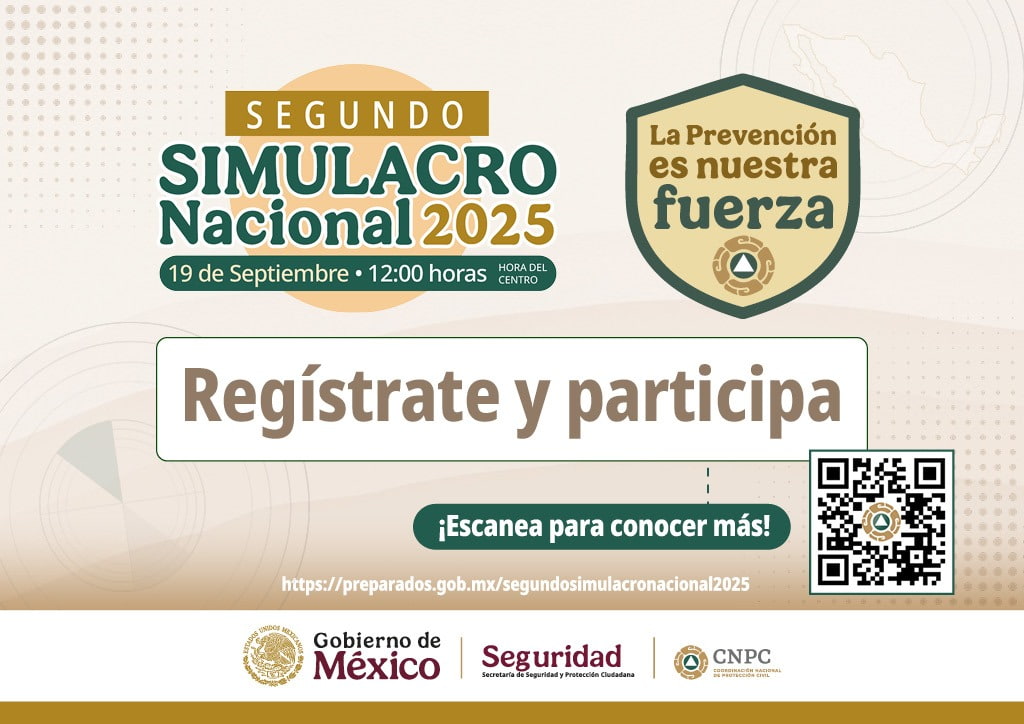 Convoca Protección Civil Tamaulipas a sumarse al Simulacro Nacional 2025.