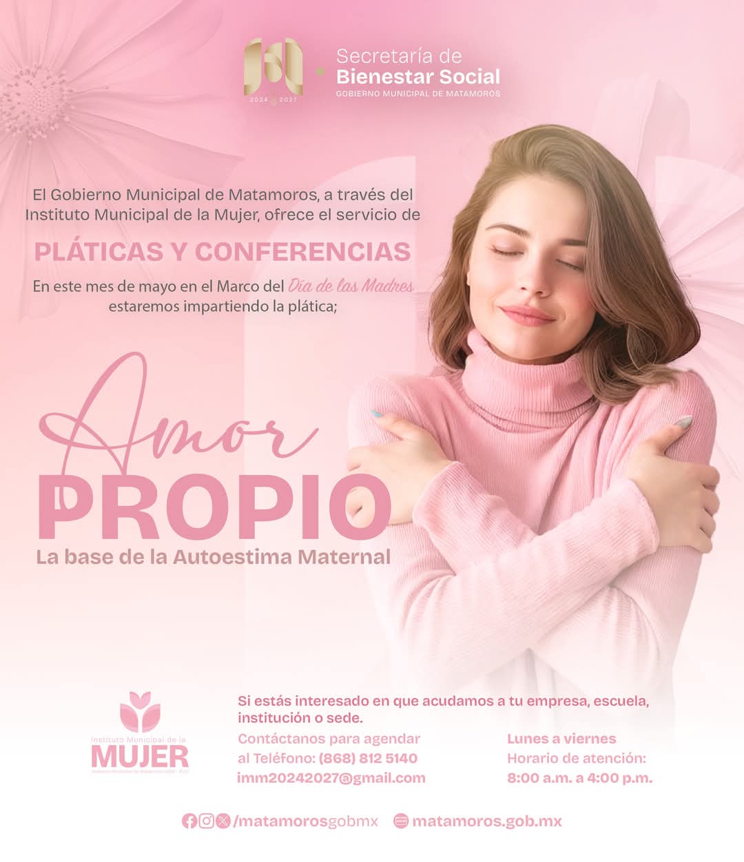 Pláticas y conferencias ofrece el Instituto Municipal de la Mujer durante mayo