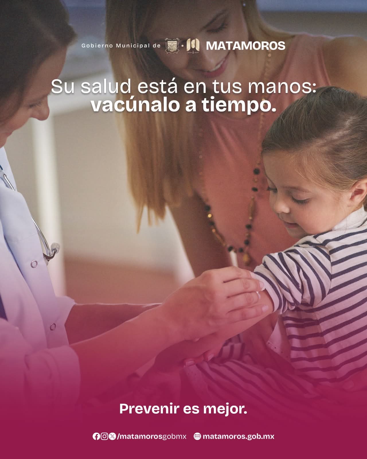 Gobierno de Beto Granados exhorta a cumplir con el esquema de vacunación infantil.
