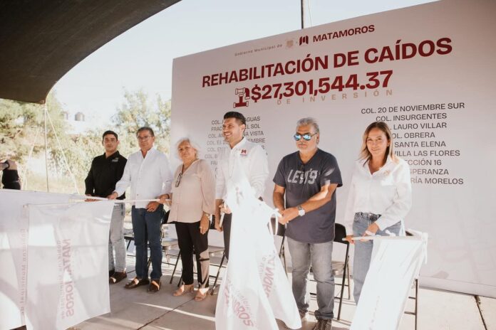 Fortalece Matamoros su infraestructura con inversión histórica en pavimentación y drenaje