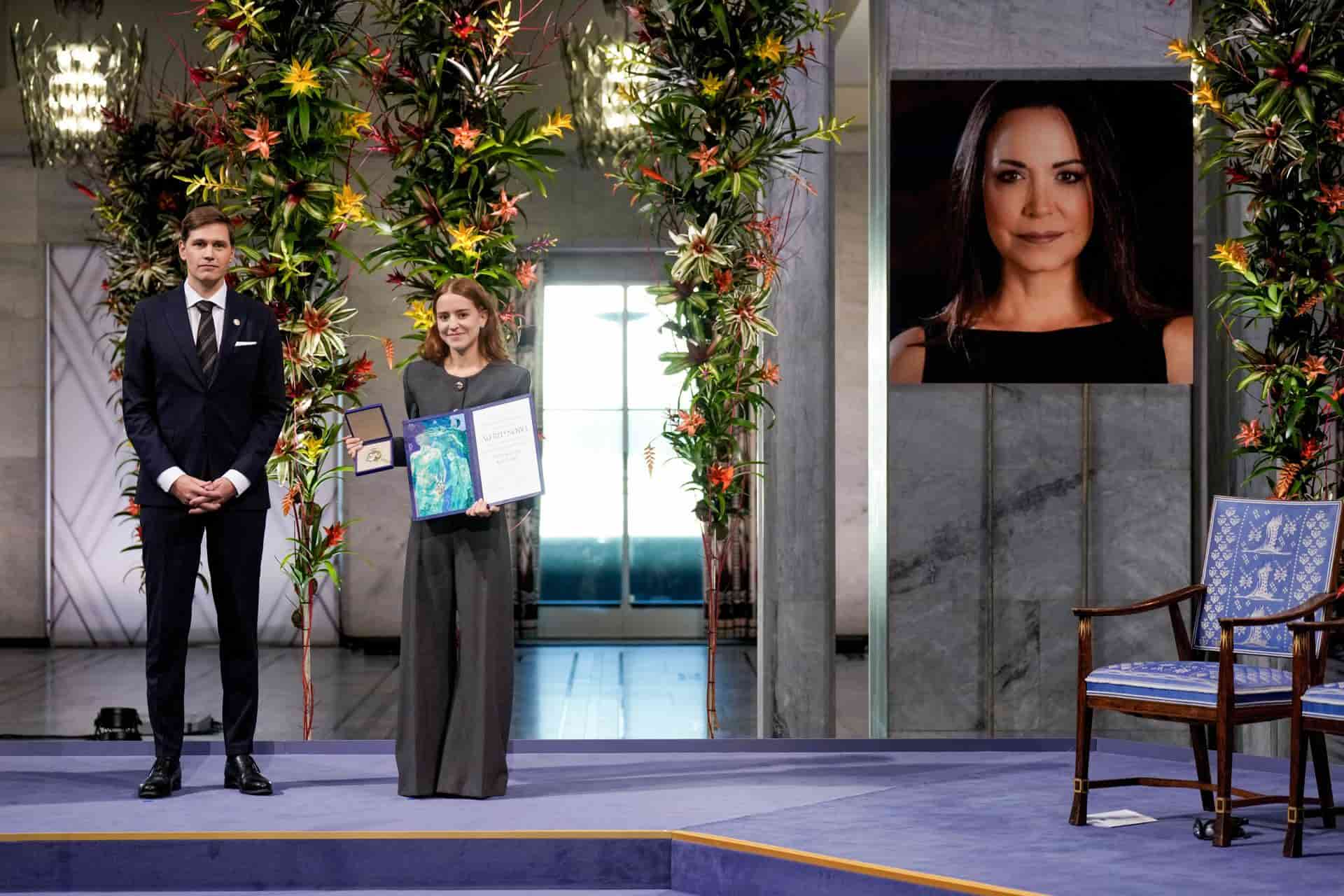 Hija de María Corina Machado Recibe el Nobel de la Paz 2025 en Oslo