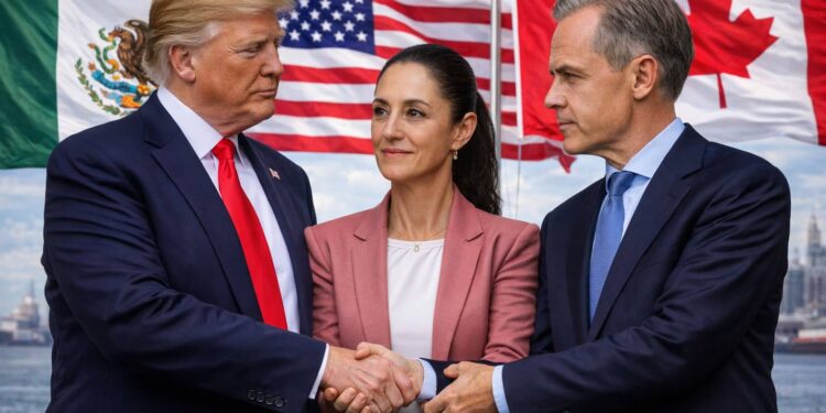 México al rescate del T-MEC: Sheinbaum busca mediar entre Trump y Carney