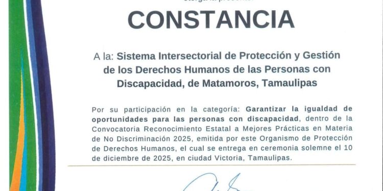 Administración de Beto Granados recibe distinción por promover la igualdad de oportunidades