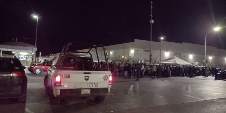 Policía de Proximidad refuerza vigilancia en la fábrica Cardone como parte de las acciones de seguridad en Matamoros