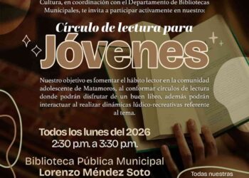 Gobierno de Beto Granados impulsa Círculo de Lectura para Jóvenes en la Biblioteca Lorenzo Méndez Soto