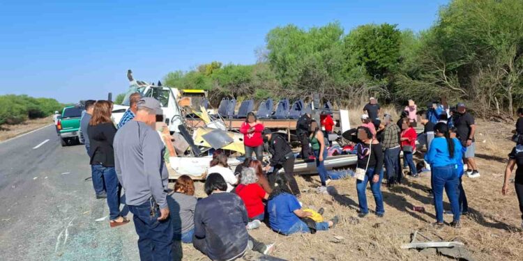 Accidente de autobús deja más de 20 lesionados en carretera Victoria–Matamoros