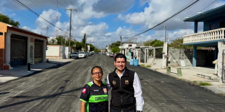 Infraestructura en Matamoros: Rehabilitan la calle Vicente Suárez
