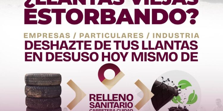 Gobierno de Matamoros promueve correcta disposición de llantas en desuso