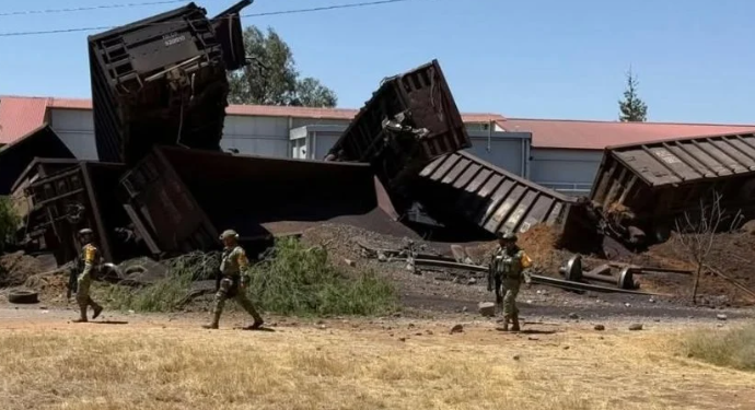 Descarrilamiento de tren en Aguascalientes; deja un muerto y seis heridos
