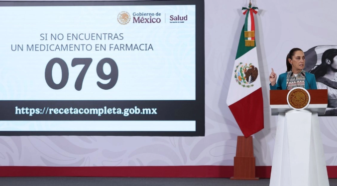Sheinbaum presume 97% de suministro de medicamentos en farmacias públicas