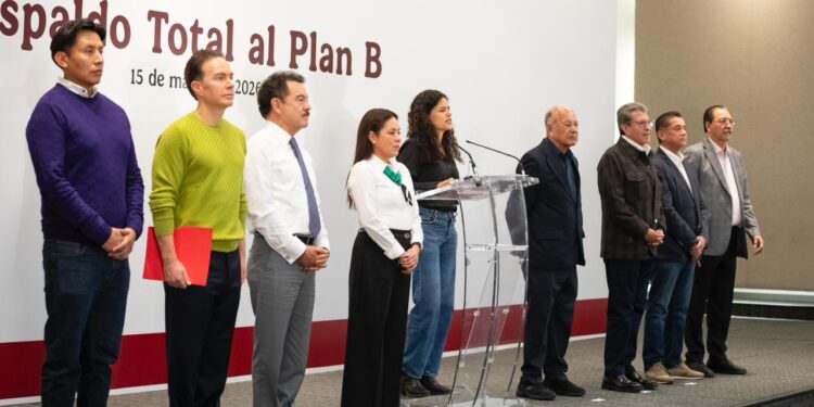 Morena, PT y PVEM nuncian respaldo total al Plan B electoral de Sheinbaum