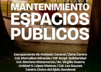 Mantenimiento de Espacios Públicos hoy 11 de abril en Matamoros