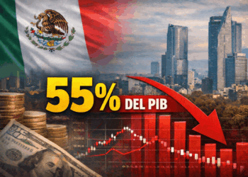 Deuda pública de México alcanzaría 55% del PIB en 2027