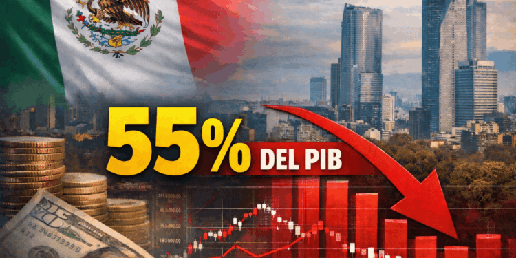 Deuda pública de México alcanzaría 55% del PIB en 2027