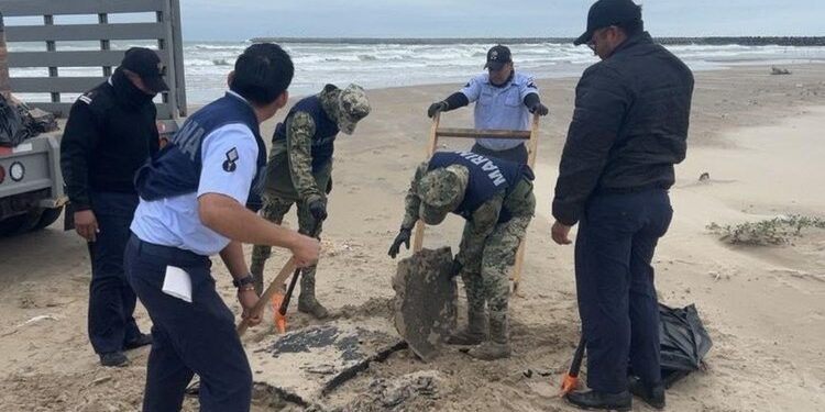 Más de 200 kilos de hidrocarburo retirados en Playa Bagdad y Mezquital