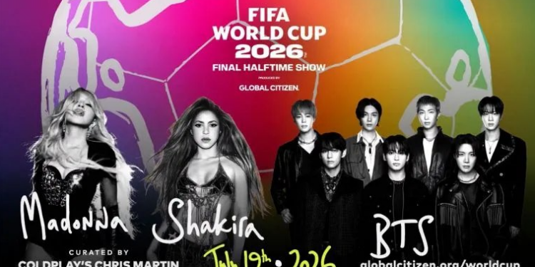 Madonna, Shakira y BTS en el show de la final del Mundial 2026