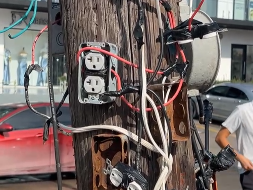 Ordenarán cableado en La Rotonda de Matamoros: hay 28 puestos “colgados”