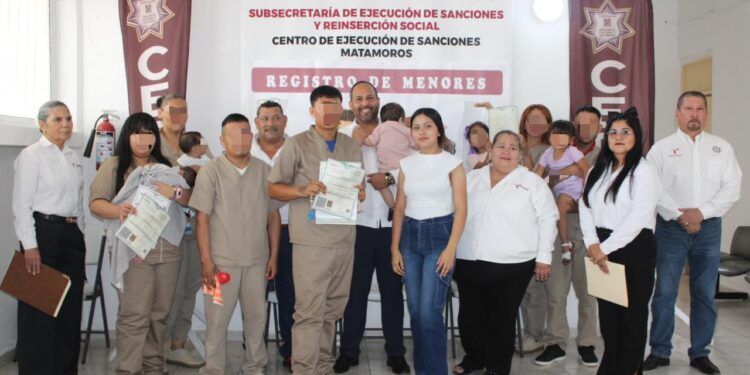 Celebra CEDES Matamoros jornada de registros de nacimiento para hijos e hijas de PPLs