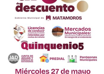 Gobierno de Matamoros invita a la ultima jornada de “Miércoles al 50% de descuento”