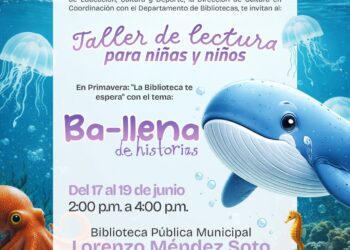 Invita Gobierno de Matamoros a niñas y niños a participar en el taller de lectura “Ba-llena de historias”