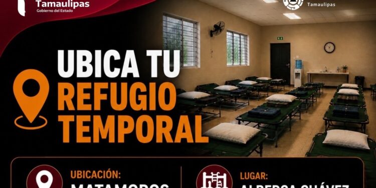 Abren refugio temporal por lluvias en Matamoros y Reynosa; ve su ubicación