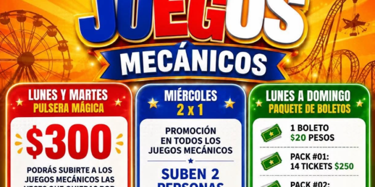 Esto cuesta subirse a los juegos en la Feria Bicentenario Matamoros 2026