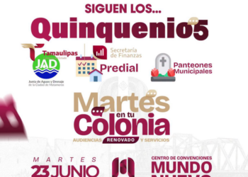 Invita Gobierno de Matamoros a aprovechar los Quinquenios en Martes en tu Colonia