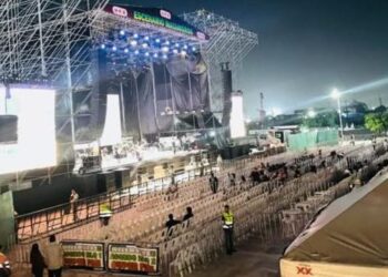 Con riña y zona VIP vacía inicia Feria de Matamoros 2026 con Banda MS