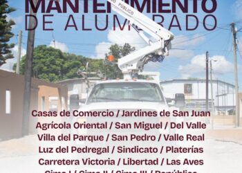 Beto Granados fortalece el mantenimiento del alumbrado público en diversos sectores de Matamoros