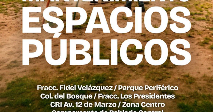 Mantienen acciones de limpieza y rehabilitación en espacios públicos de Matamoros