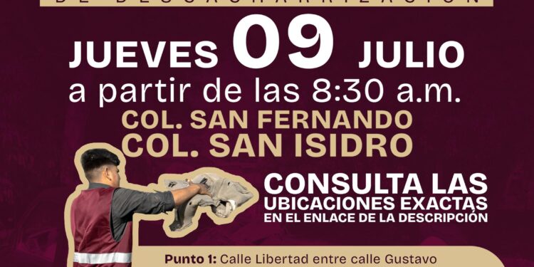 Gobierno de Matamoros continua con las jornada de descacharrización en las colonias San Fernando y San Isidro