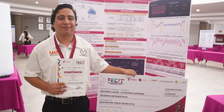 Estudiante de la UAT diseña dispositivo para reducir consumo eléctrico en edificios