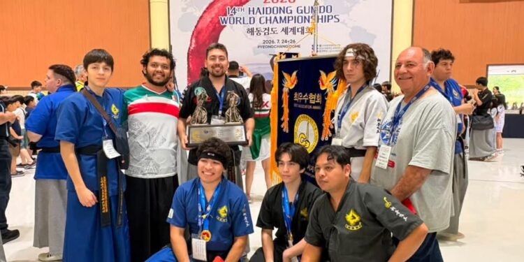 Ocho tamaulipecos hacen historia en Corea del Sur: ganan título mundial de Haidong Gumdo