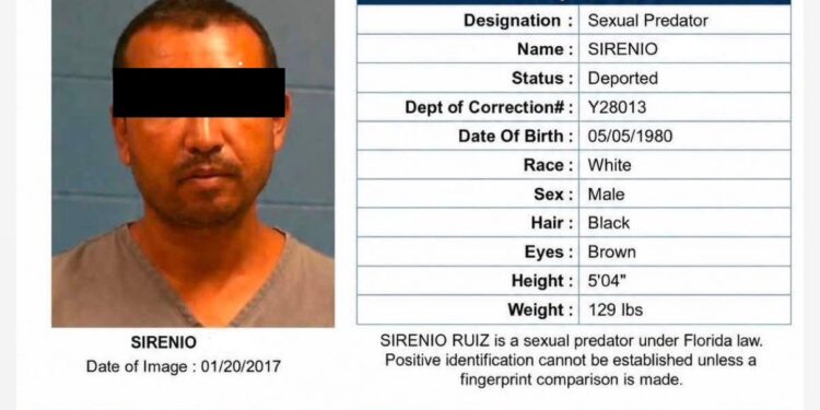 Padrastro de niña embarazada en Matamoros enfrenta violación en Florida