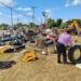 Cuadrillas municipales realizan acciones de limpieza y recuperación de espacios públicos en Matamoros.