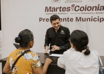Beto Granados encabezó una nueva jornada de atención directa y servicios municipales para las familias de Matamoros.