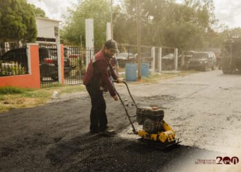 Trabajos de pavimentación impulsados por Beto Granados