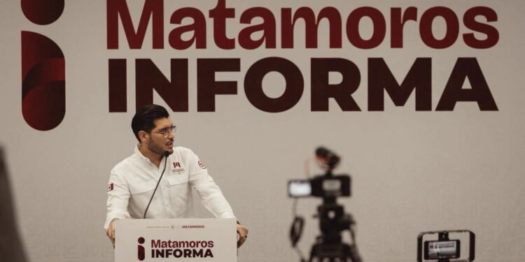 Beto Granados anuncia la ampliación de la avenida 12 de Marzo en Matamoros.