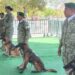 Familias recorren la Expo Militar “La Gran Fuerza de México” en el Parque Olímpico de Matamoros.