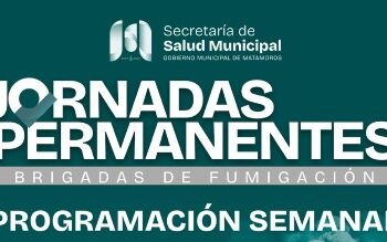 Unidad de fumigación recorre una colonia de Matamoros para combatir al mosquito transmisor del dengue.
