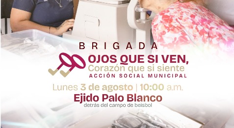 Brigada de atención visual ofrece revisiones y lentes gratuitos a habitantes de Matamoros.